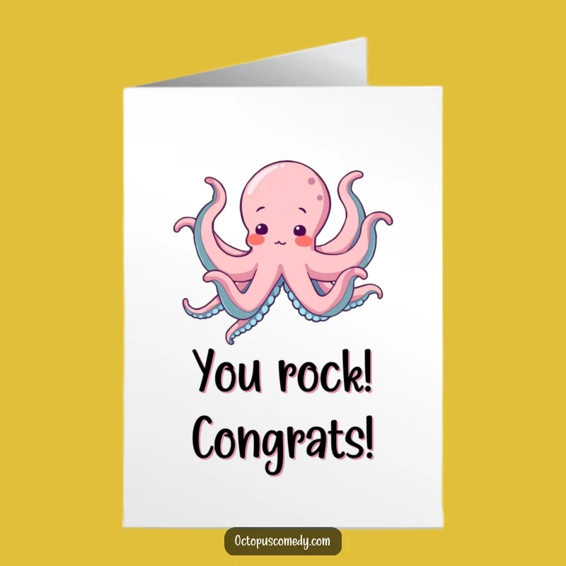 Free Printable Congrats Card: Octopus Dance - Festive Downloadable Celebration!