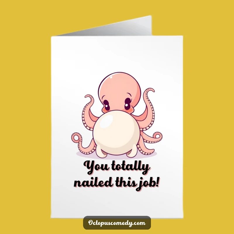 Free Printable Congrats Card: Octopus & Pearl, Epic DIY Gift