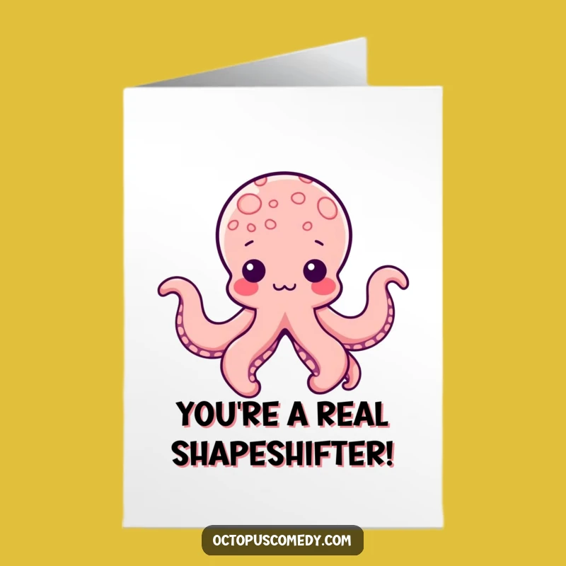 Free Printable Kawaii Octopus Shapes Congrats Card: Creative Celebrations!