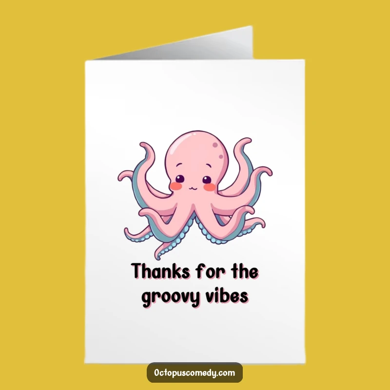 Free Printable Thank You Card: Dancing Octopus - Fun Downloadable Gift!