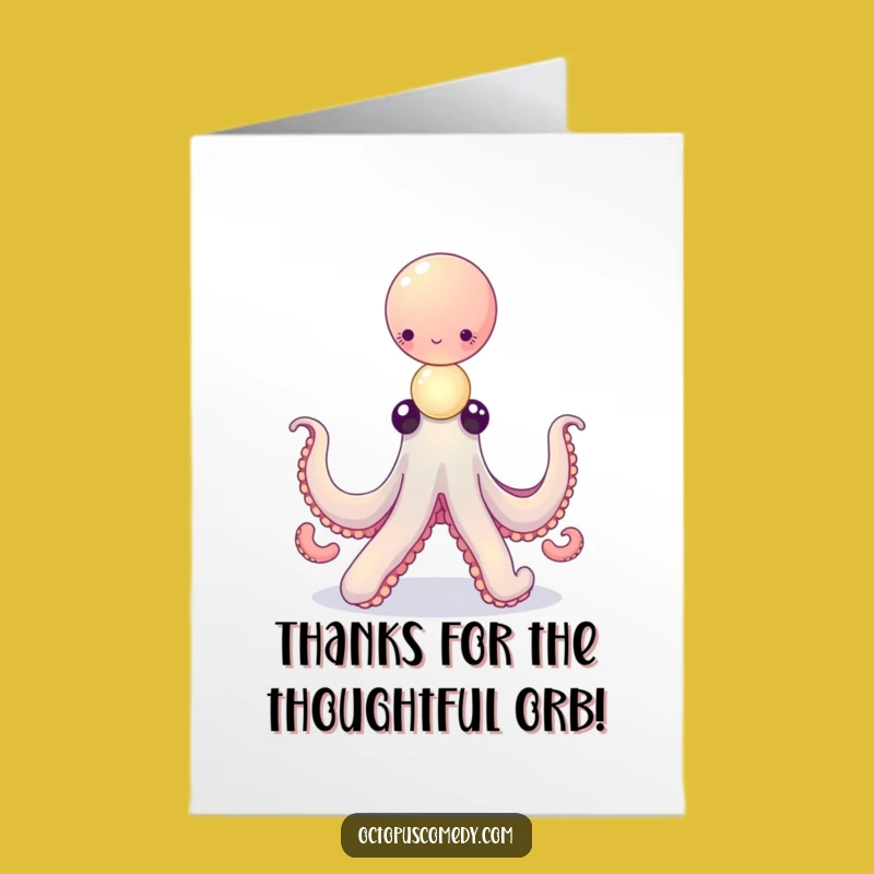 Funny Free Printable Thank You Card: Octopus's Glowing Thanks, Humorous Downloadable Gift