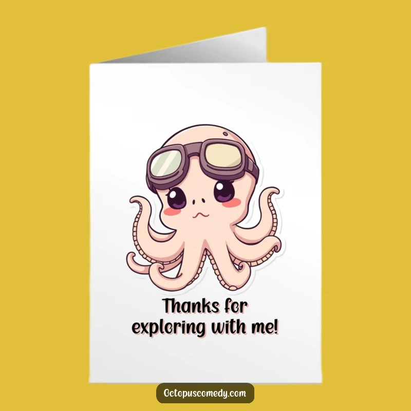 Free Printable Thank You Card: Explorer Octopus - Print at Home!
