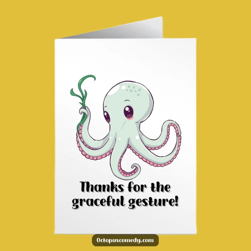 Free Printable Thank You Card: Dancing Octopus - Print at Home!