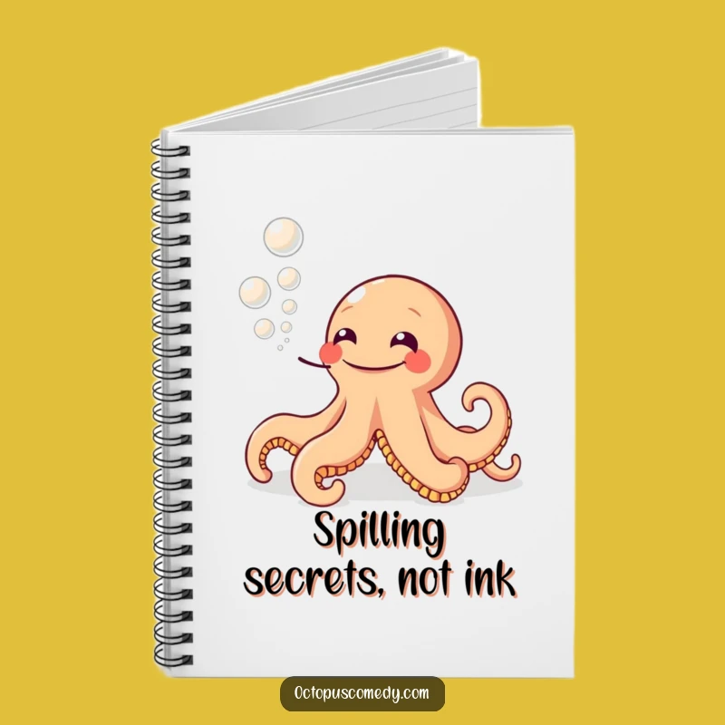 Funny Grinning Octopus Notebook: Jot Down Ideas with Bubbly Humor