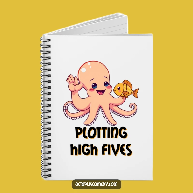 Funny Octopus High-Five Notebook: Jot Down Ideas with This Hilarious Stationery