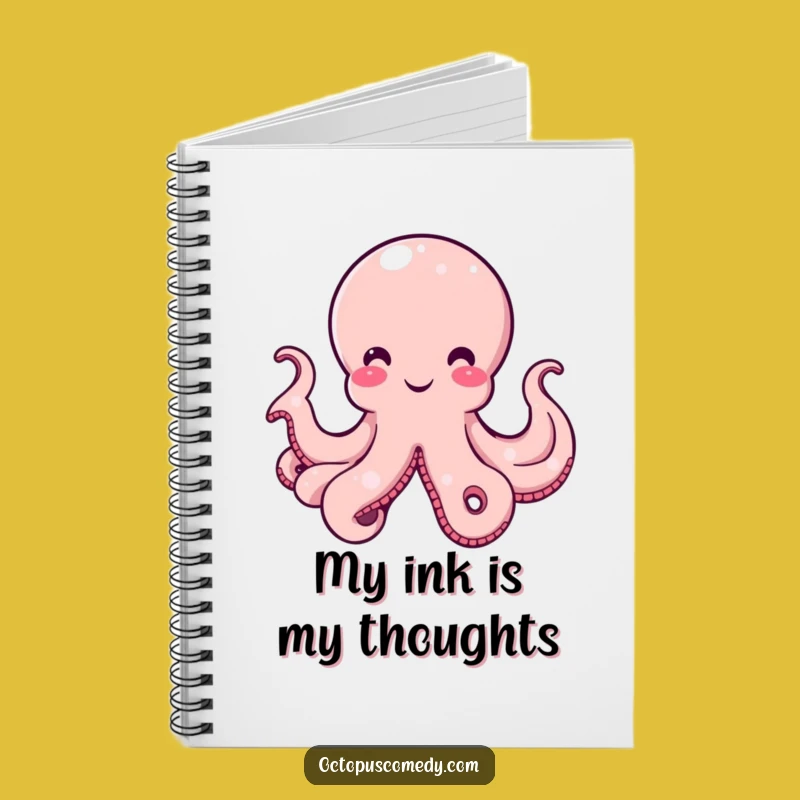 Funny Octopus Notebook, Amused Cephalopod Journal, Hilarious Tentacle Stationery Gift