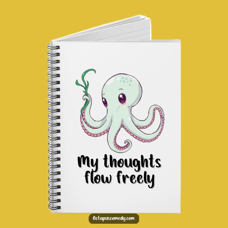 Funny Octopus Notebook - Seaweed Dancer Journal - Artistic Funny Gift