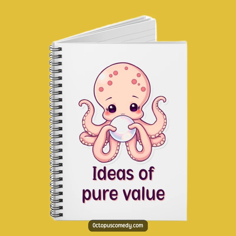 Funny Octopus Pearl Notebook: Jot Down Ideas with Gentle Elegance