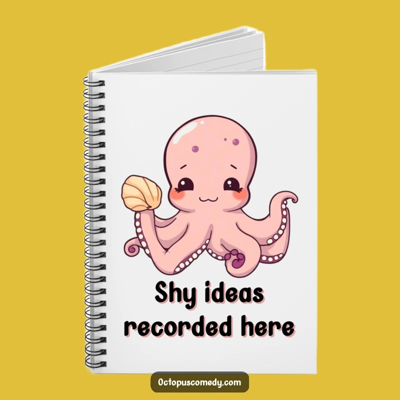 Funny Shy Octopus Notebook - Cute Journal for Ideas & Notes Gift