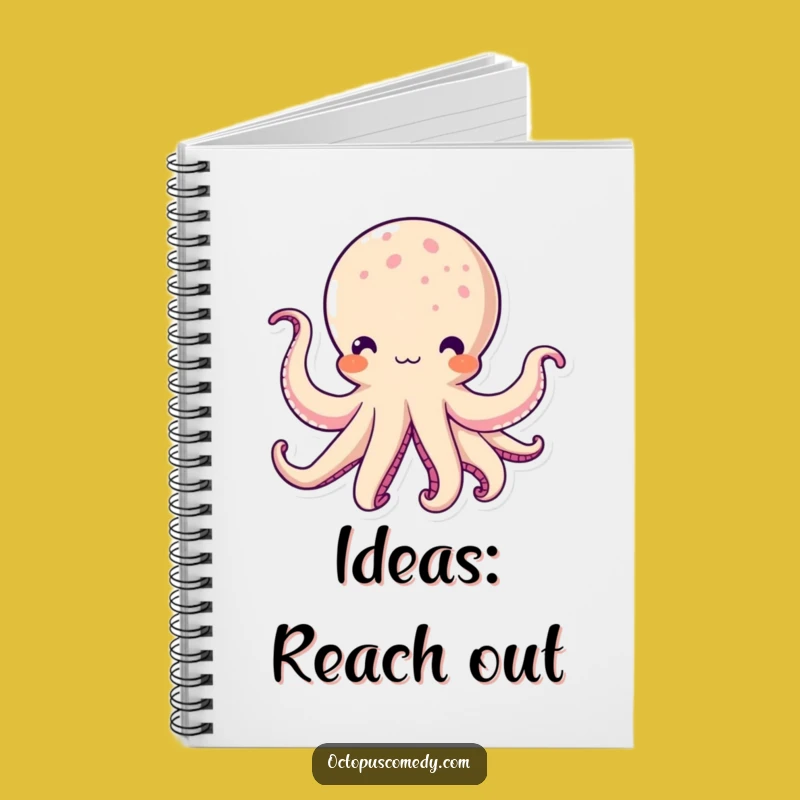 Funny Kawaii Octopus Notebook: Jot Down Ideas with Waving Tentacle Notes