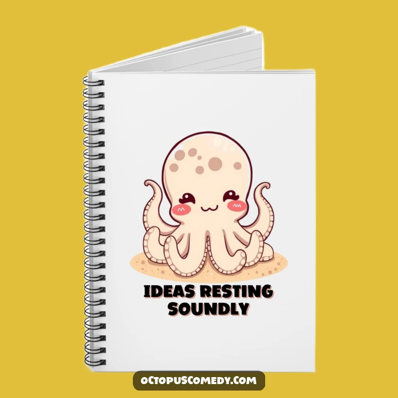 Funny Satisfied Octopus Notebook: Jot Down Thoughts with Calm Humor