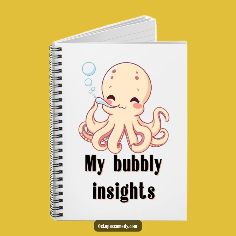 Funny Octopus Bubbles Notebook - Journal Your Ideas with Fun Gift