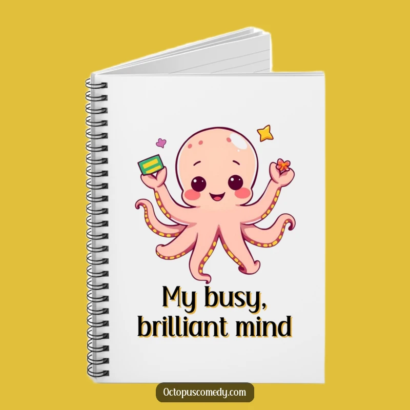 Funny Kawaii Octopus Juggling Notebook: Jot Down Ideas with Dexterous Wit