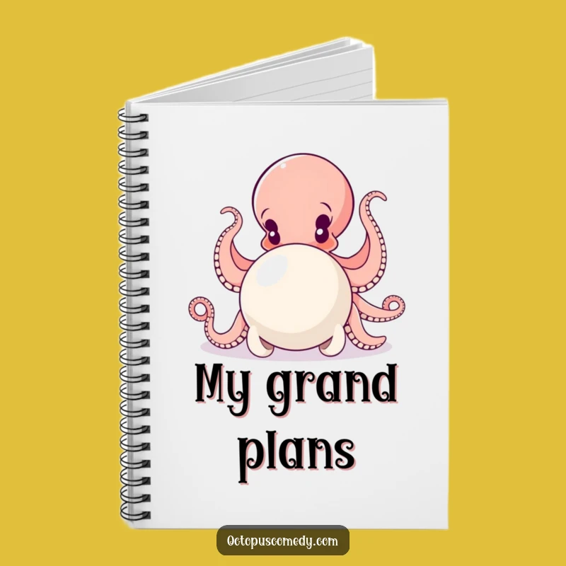 Funny Octopus Pearl Push Notebook: Jot Down Your Goals, A Perfect Funny Gift!
