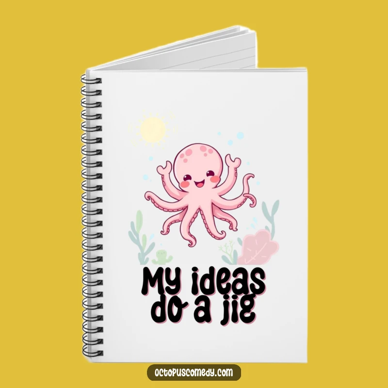 Funny Kawaii Octopus Dance Notebook, Joyful Journal Gift