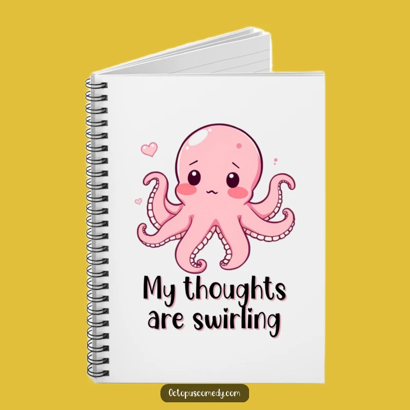 Funny Surprised Octopus Notebook: Capture Thoughts with Blushing Humor