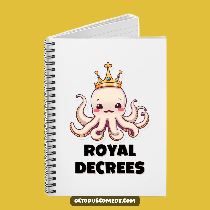 Funny Royal Octopus Notebook: Jot Down Decrees with This Hilarious Stationery