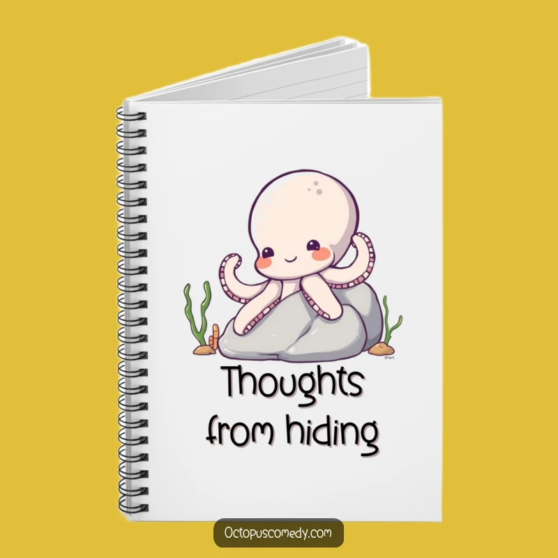 Funny Shy Octopus Notebook: Ocean Peek Journal - Creative Fun