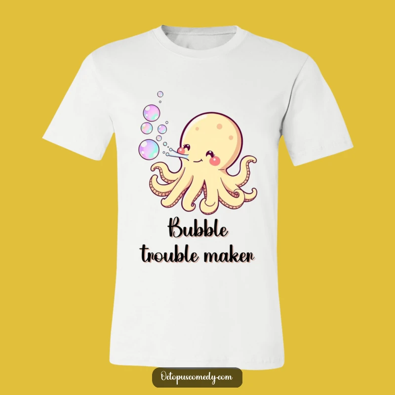 Funny Kawaii Octopus Bubble Tee: Wear Your Playful Joy with This Cute Shirt!