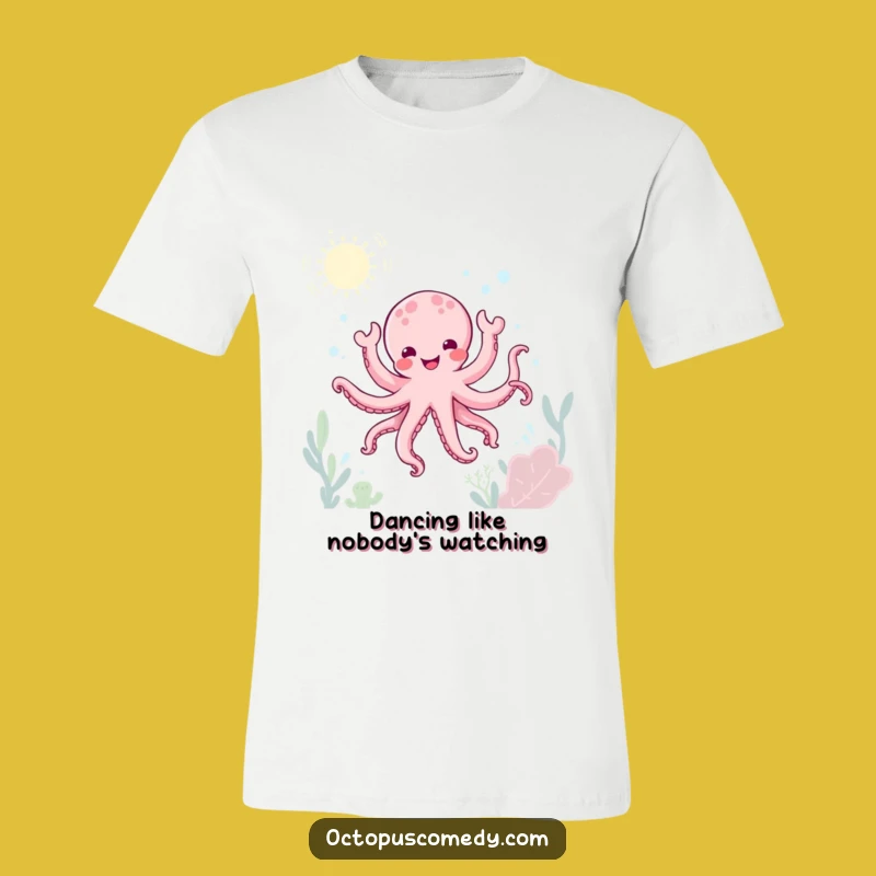 Funny Kawaii Octopus Dance T-Shirt, Joyful Movement Gift
