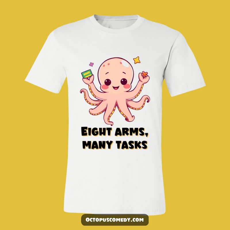 Funny Kawaii Octopus Juggling T-Shirt: Showcase Your Multitasking Marvel