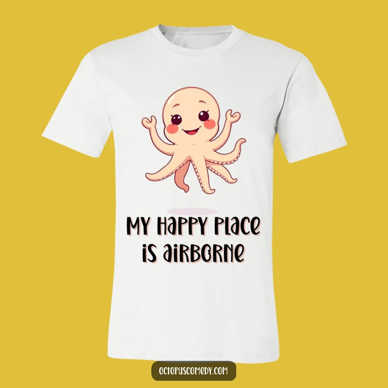 Funny Kawaii Octopus T-Shirt, Silly Grin Gift for Fun Lovers