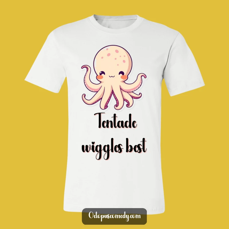 Funny Kawaii Octopus T-Shirt: Waving Hello with Tentacle Charm!