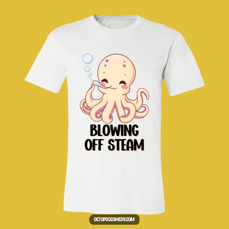 Funny Octopus Bubbles T-Shirt - Playful Ocean Graphic Tee Gift