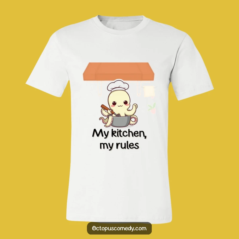 Funny Octopus Chef T-Shirt: Whimsical Culinary Humor, Ideal Funny Gift for Food Lovers
