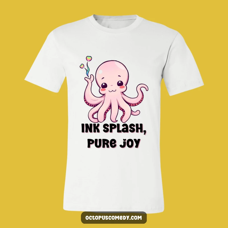 Funny Octopus Ink Tee, Creative Cephalopod Shirt, Hilarious Art Apparel Gift