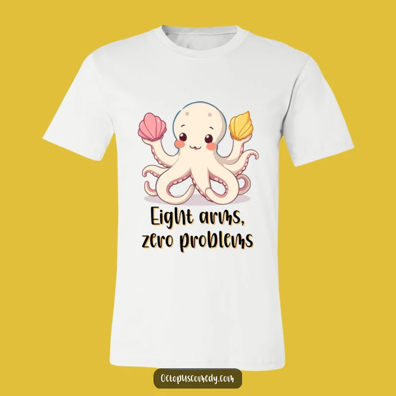 Funny Octopus Juggling Seashells Tee: A Whimsical and Hilarious Gift for All