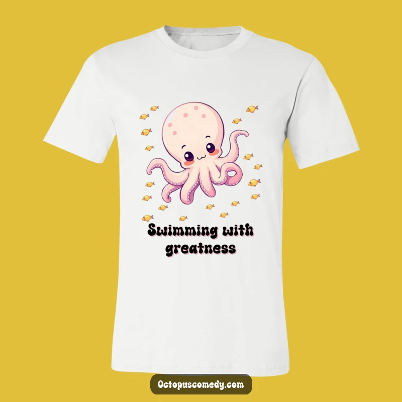 Funny Octopus T-Shirt: Drifting with Sparkly Fish, Ocean Humor Gift
