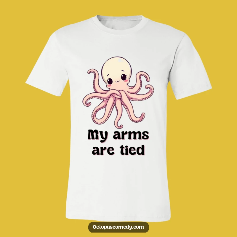 Funny Octopus T-Shirt - Hilarious Tangled Arms Graphic Tee Gift