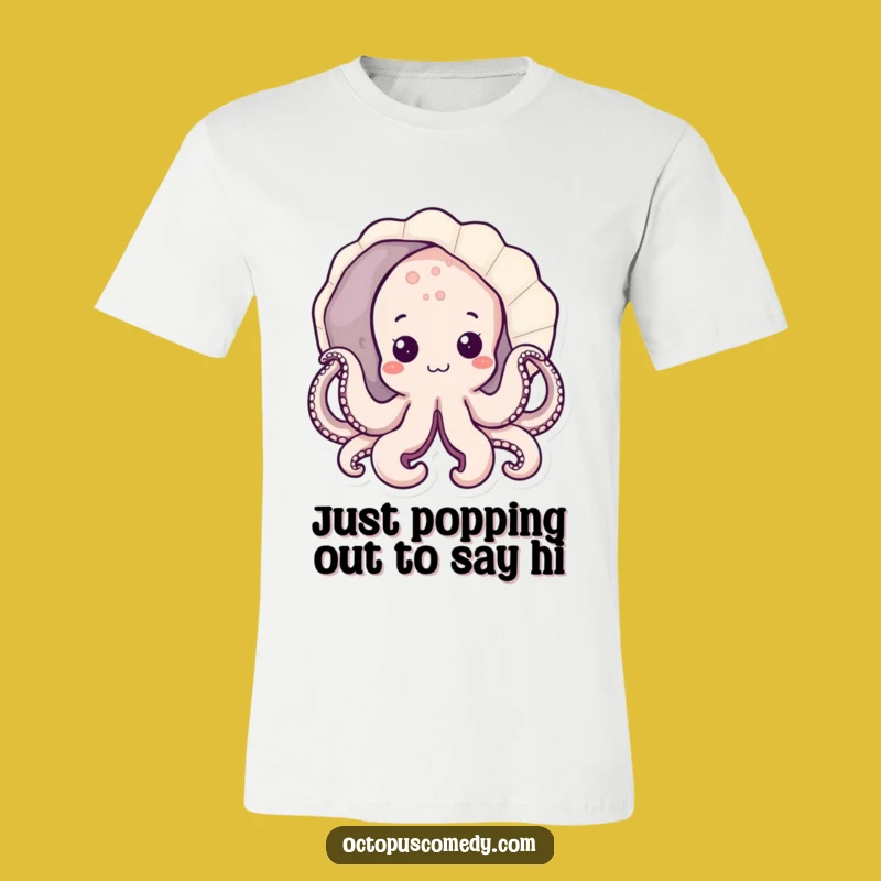 Funny Kawaii Octopus Tee, Adorable Hidden Ocean Gift
