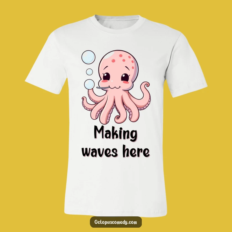 Funny Octopus Bubbles T-Shirt: Comical Sea Creature, Hilarious Tee