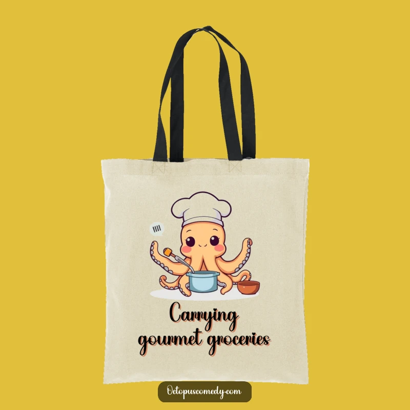 Funny Chef Octopus Tote Bag - Carry Your Culinary Tools Gift