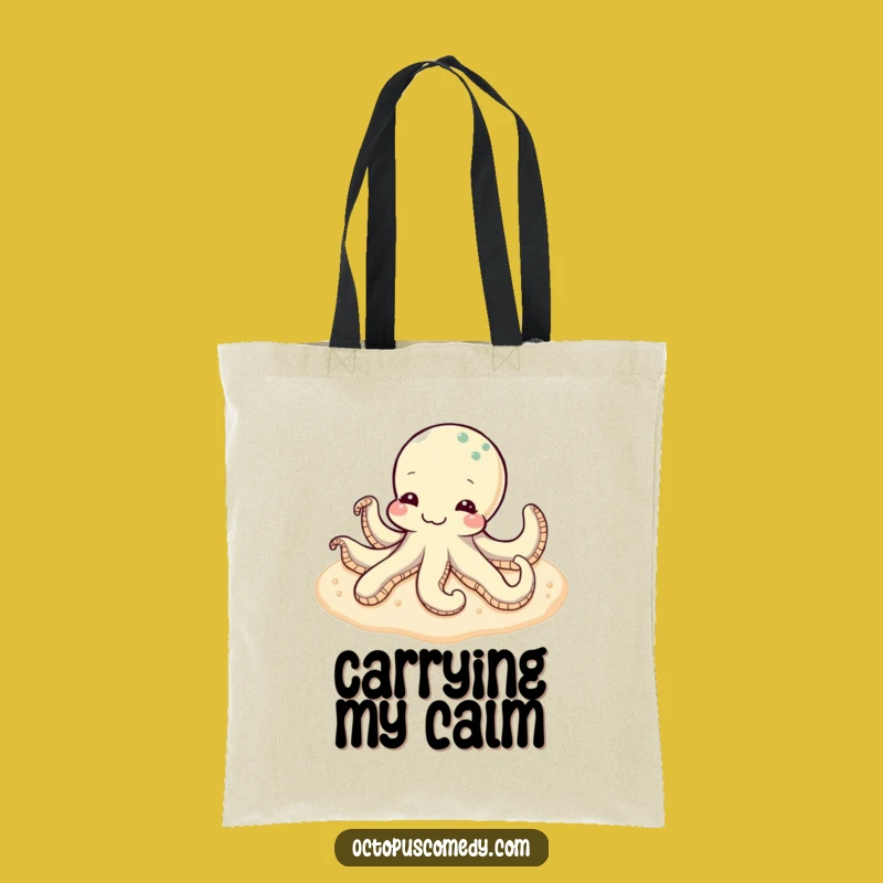 Funny Content Octopus Tote Bag: Relaxing Gift for Beach Lovers