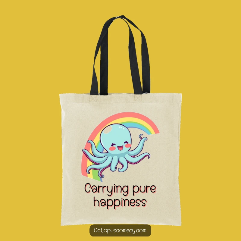 Funny Rainbow Octopus Tote Bag - Carry Your Magic in Style Gift