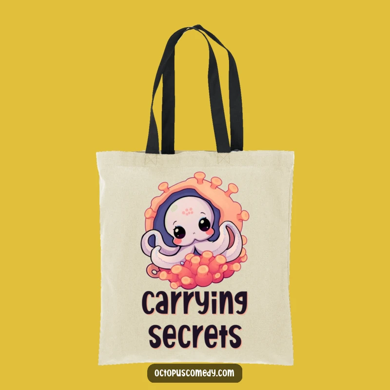 Funny Octopus Peek Tote Bag: Carry Your Discoveries in This Hilarious Accessory