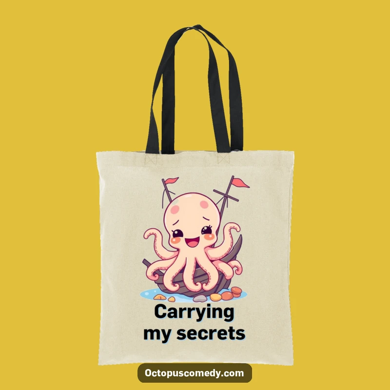 Funny Joyful Octopus Shipwreck Tote Bag - Carry Your Laughs!