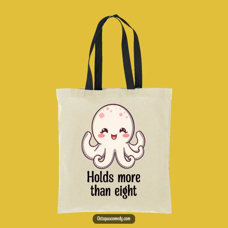 Funny Kawaii Octopus Tote Bag: Carry Your Joy with This Happy Smile!