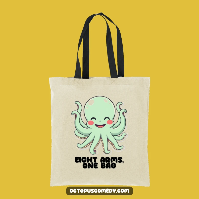 Funny Octopus Hug Tote Bag: Carry Your Day with a Cheerful Greeting