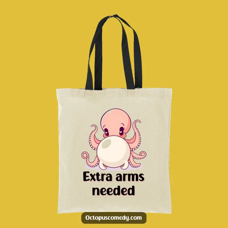 Funny Octopus Pearl Push Tote Bag: Carry Your Ambition, An Ideal Funny Gift!