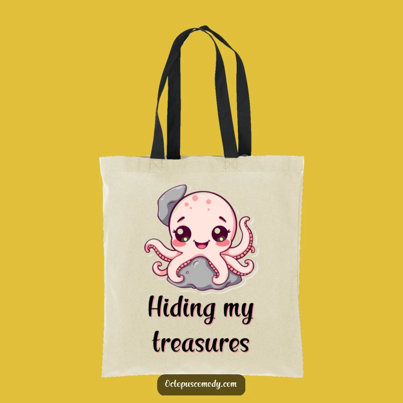 Funny Octopus Tote Bag: Carry Fun with Peeking Character Charm