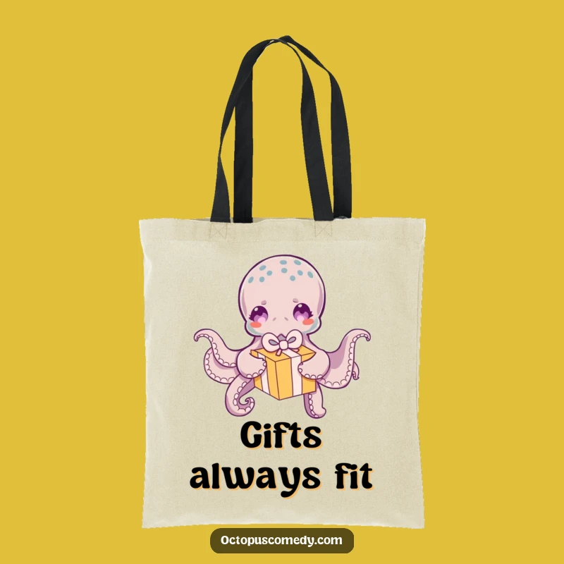 Funny Octopus Tote Bag: Stylish Gift Unwrapping Accessory - Cute Gift