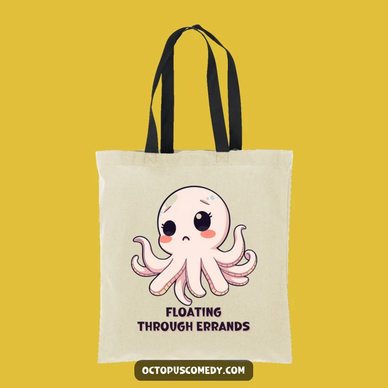 Funny Surprised Octopus Tote Bag: Carry Your Surprises