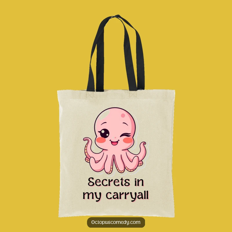 Funny Wink Octopus Tote Bag: Carry Your Merriment Everywhere